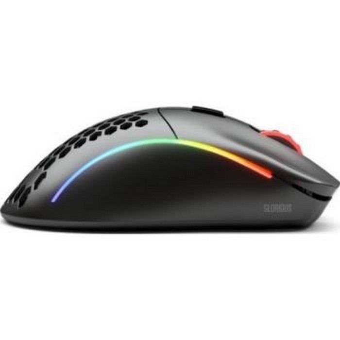 Glorious Model D Wireless RGB Optical Gaming Mouse, 2.4GHz, Ergonomic, 19k DPI Optical Sensor, 6 Programmable Buttons, BAMF, Matte Black